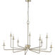 Marceline 10 Light 48 inch Modern Gold Chandelier Ceiling Light